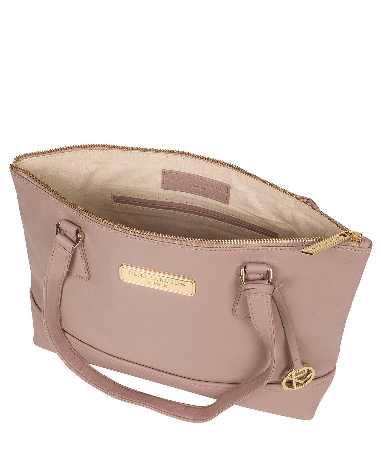 'Keira' Blush Pink Leather Handbag