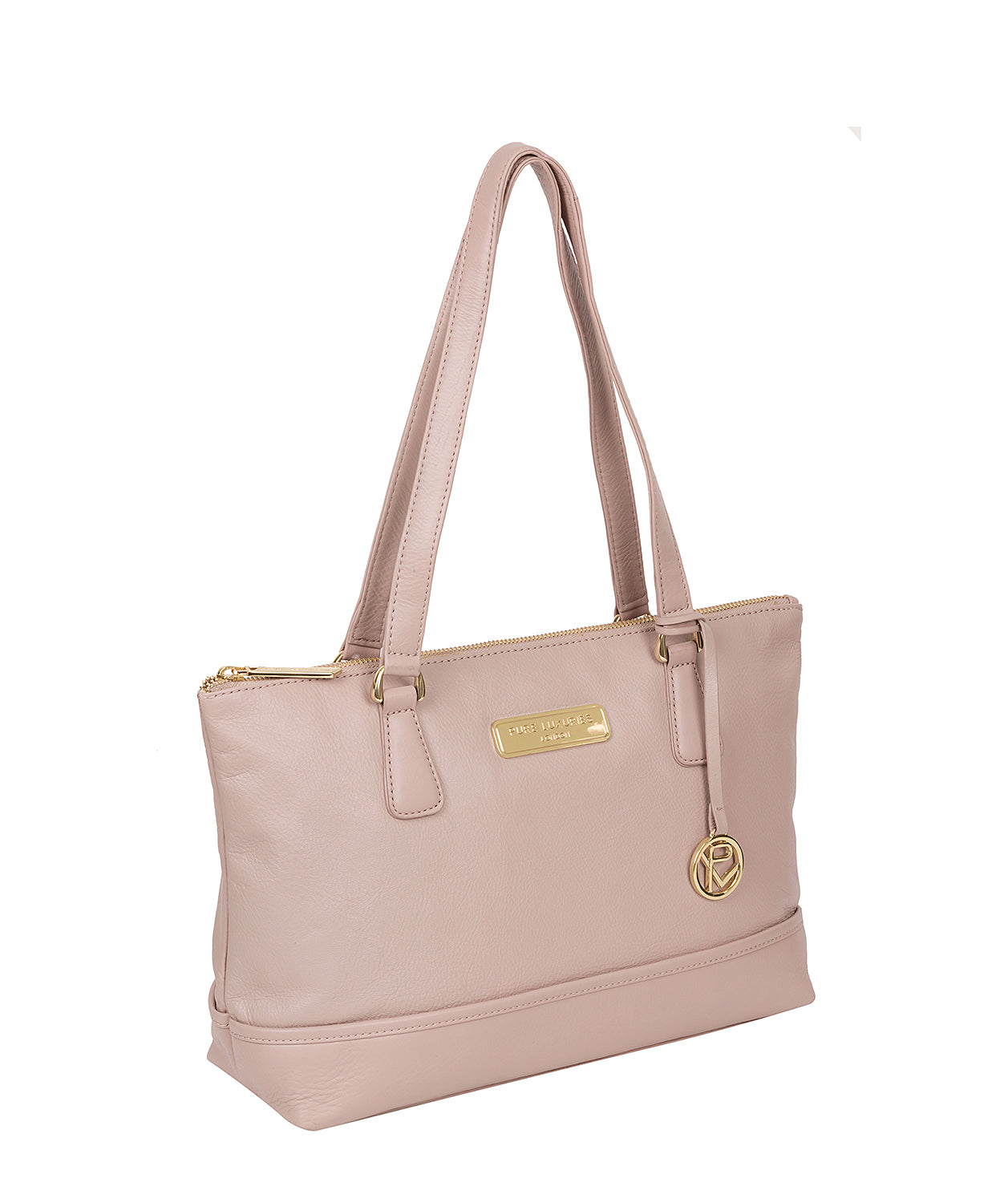 'Keira' Blush Pink Leather Handbag