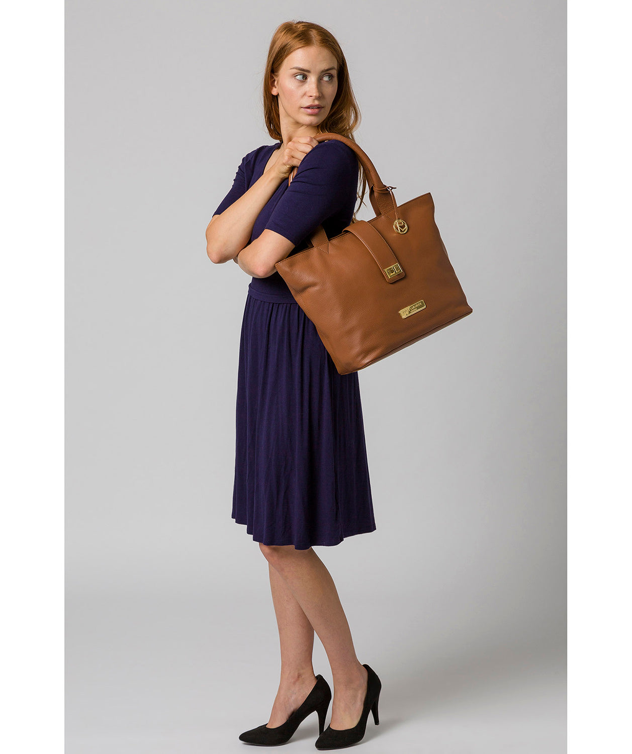 'Annabelle' Tan Leather Tote Bag image 2