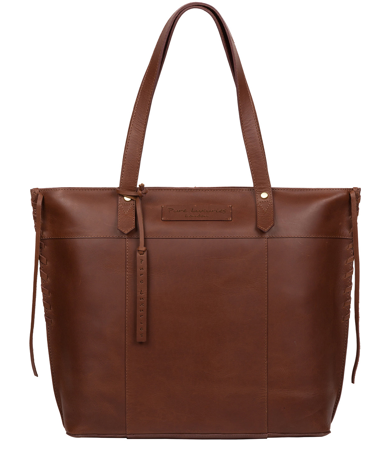'Hampstead' Conker Brown Leather Tote Bag