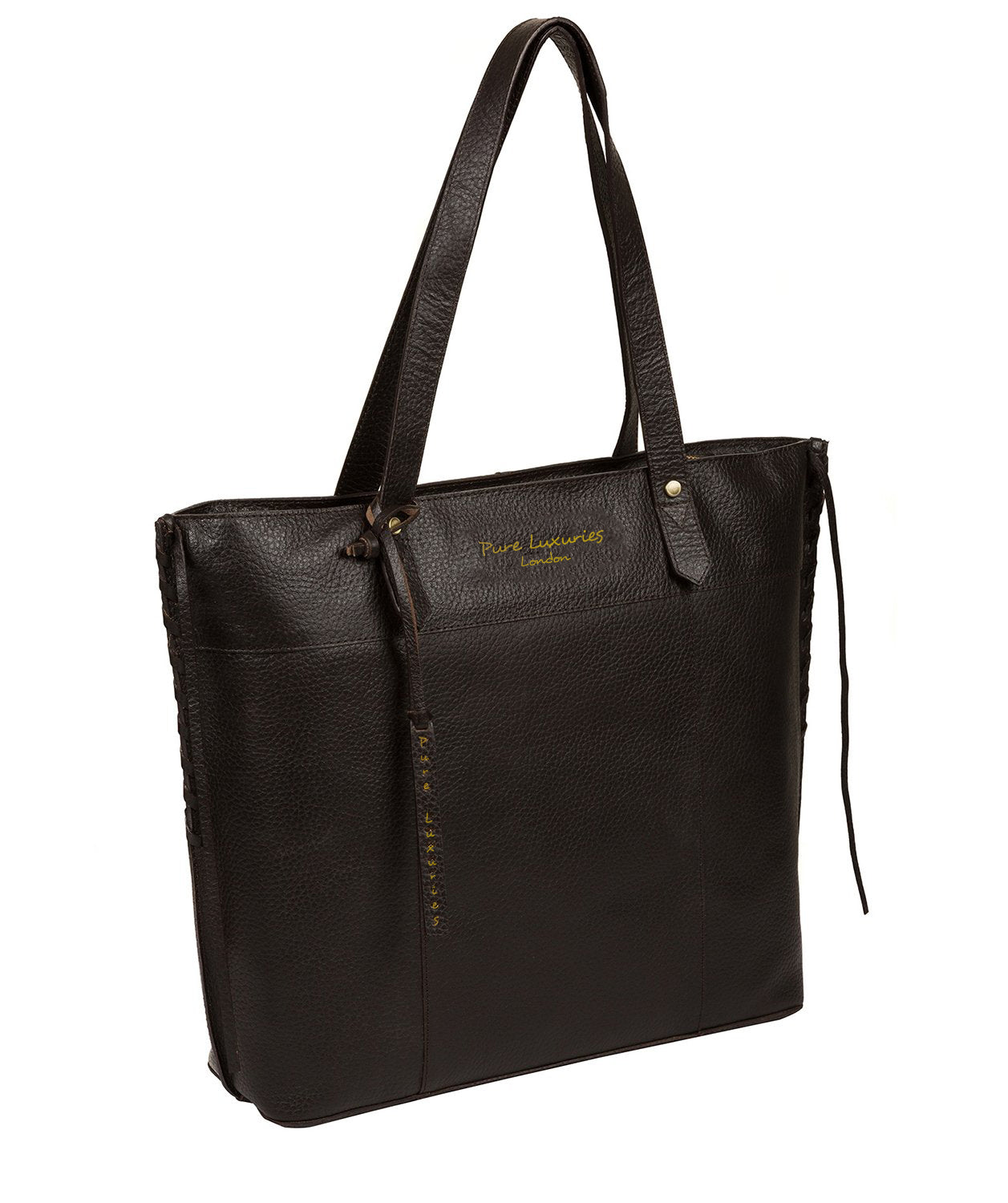 'Hampstead' Dark Brown Leather Tote Bag