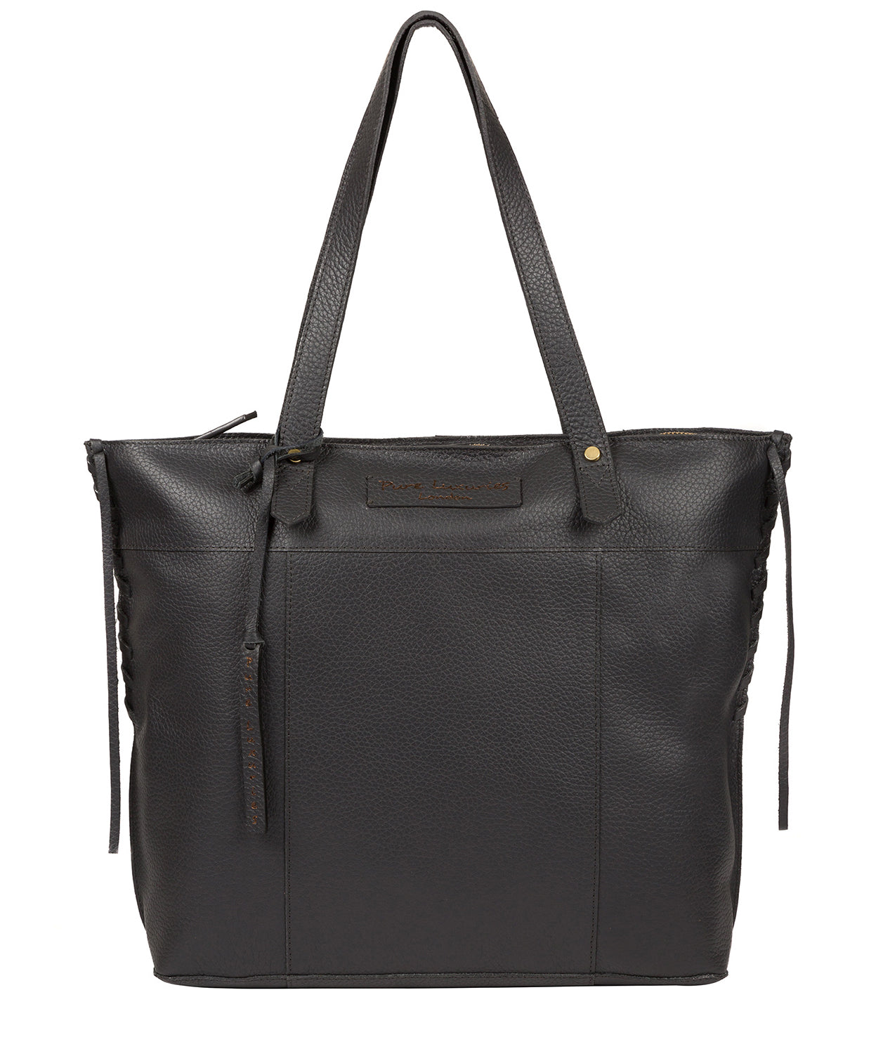 'Hampstead' Slate Leather Tote Bag image 1