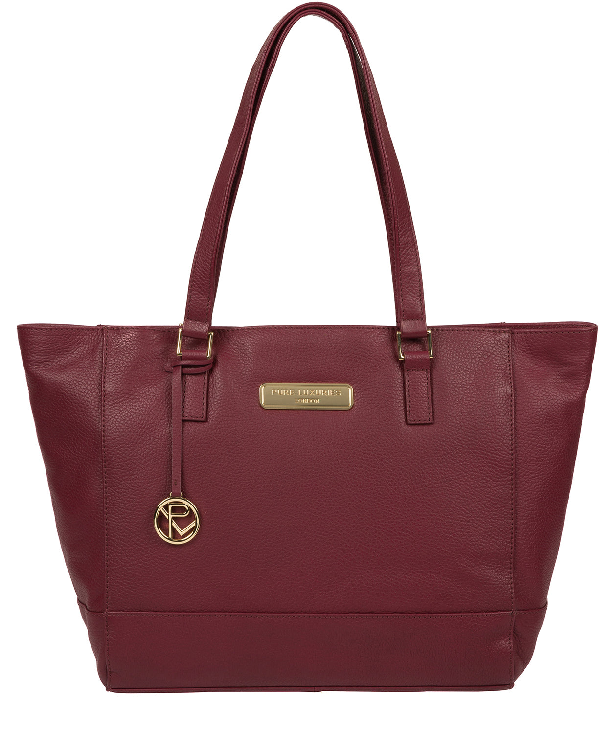 'Sophie' Pomegranate Leather Tote Bag image 1