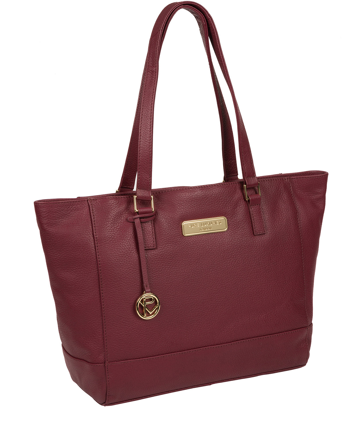 'Sophie' Pomegranate Leather Tote Bag image 5
