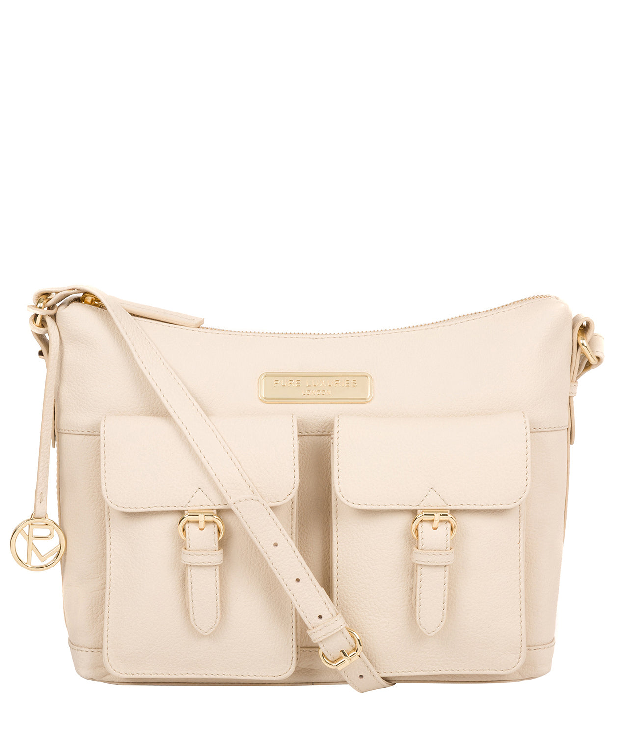 'Jenna' Frappe Leather Shoulder Bag image 1