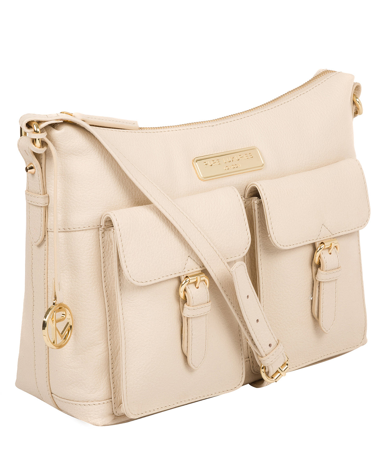 'Jenna' Frappe Leather Shoulder Bag image 5
