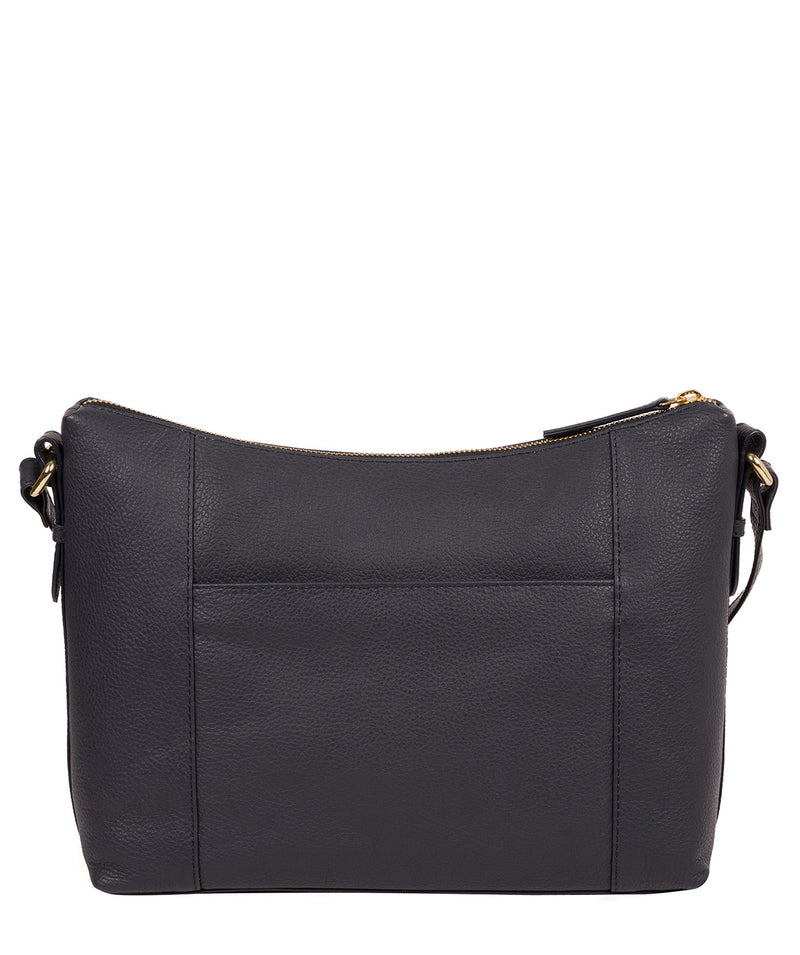 'Jenna' Navy Leather Shoulder Bag image 3