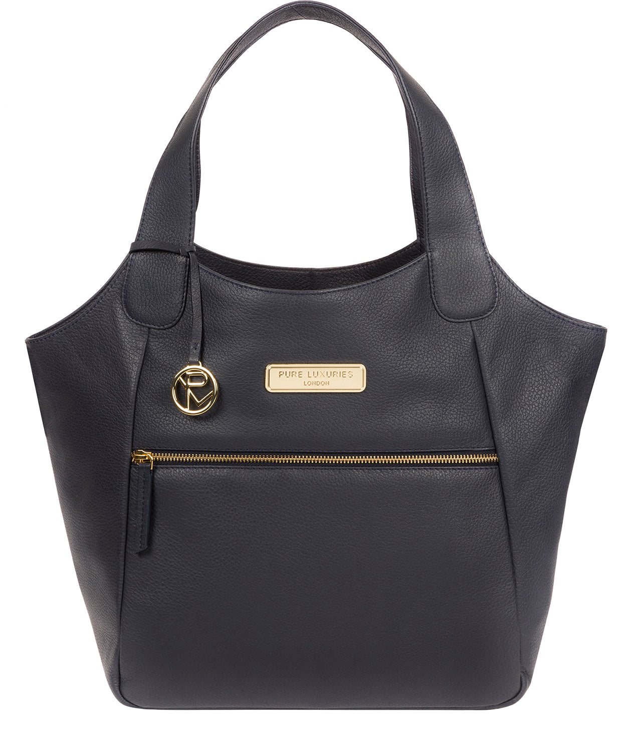 'Roxanne' Navy Leather Tote Bag image 1
