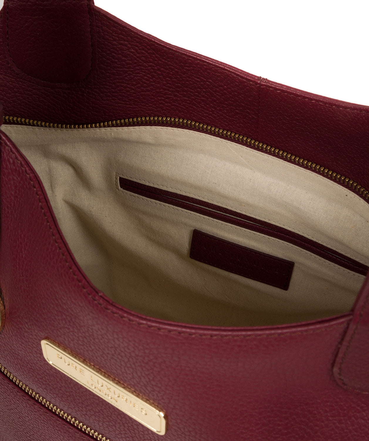 'Roxanne' Pomegranate Leather Tote Bag image 4