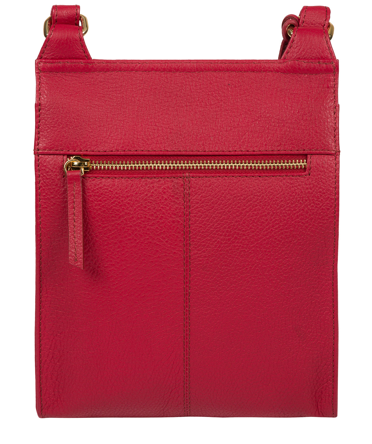 'Naomi' Berry Red Leather Cross Body Bag image 3