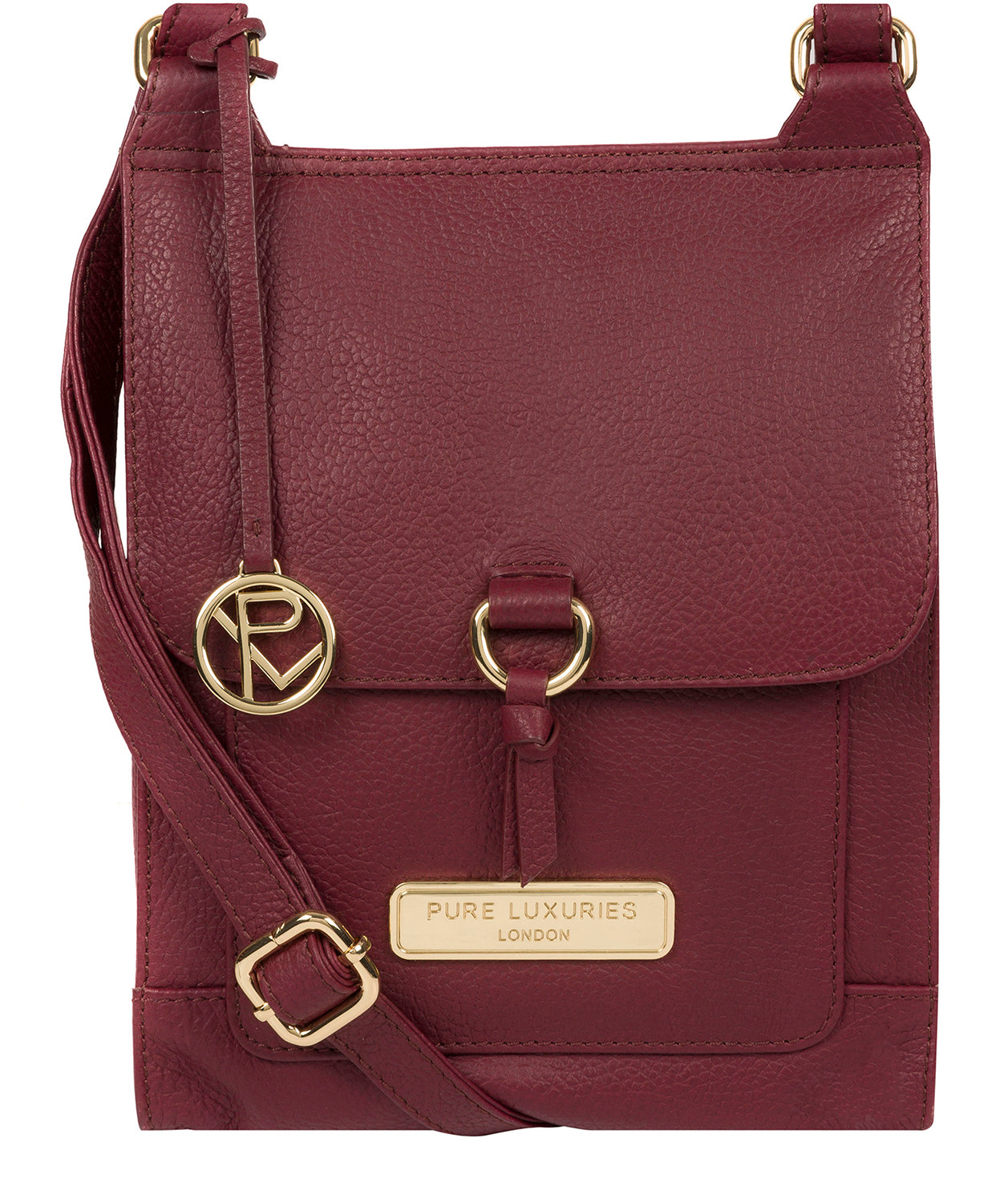 'Naomi' Pomegranate Leather Cross Body Bag image 1
