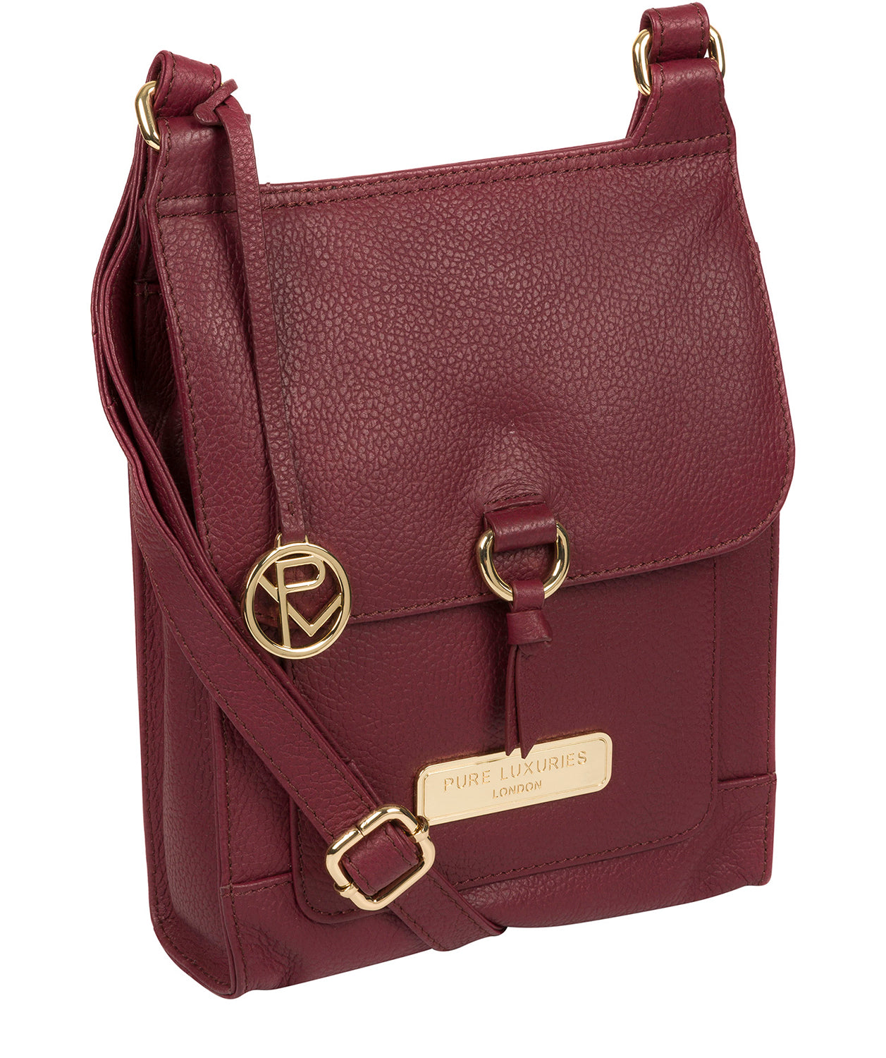 'Naomi' Pomegranate Leather Cross Body Bag image 5