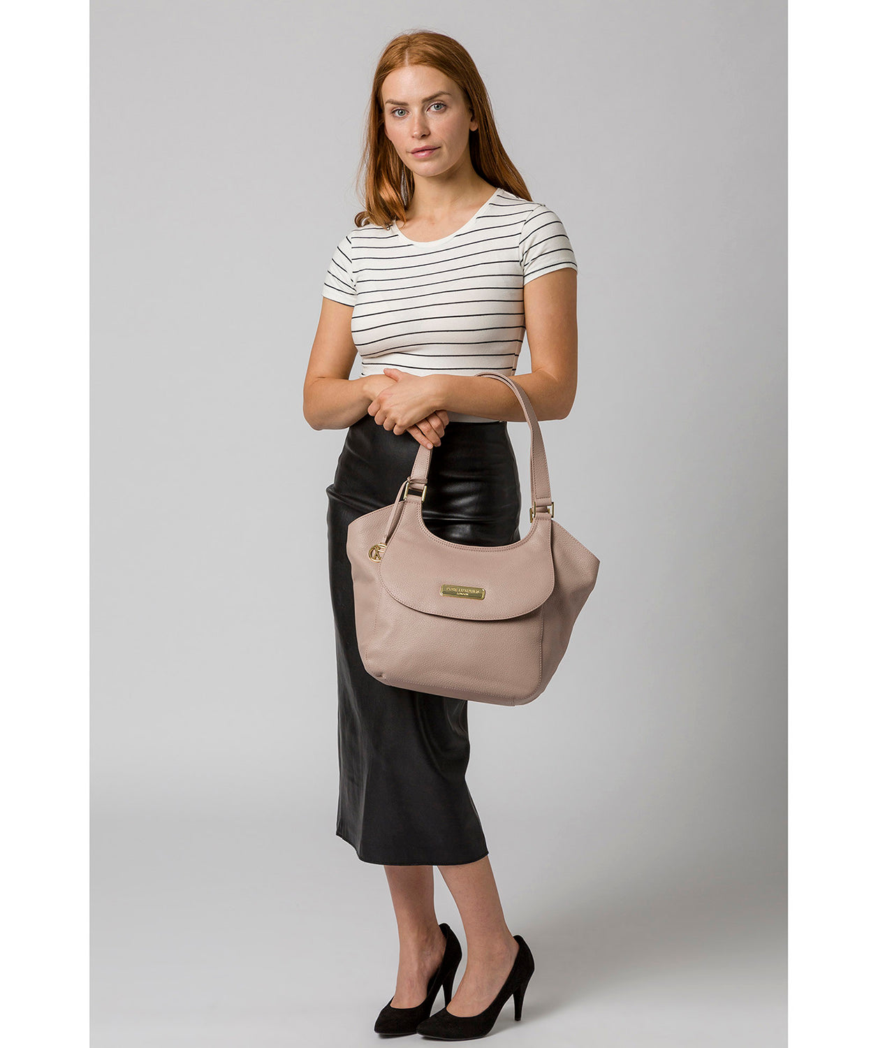 'Grace' Blush Pink Leather Tote Bag image 2