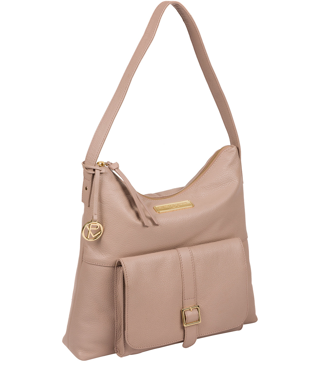 'Imogen' Blush Pink Leather Shoulder Bag image 5