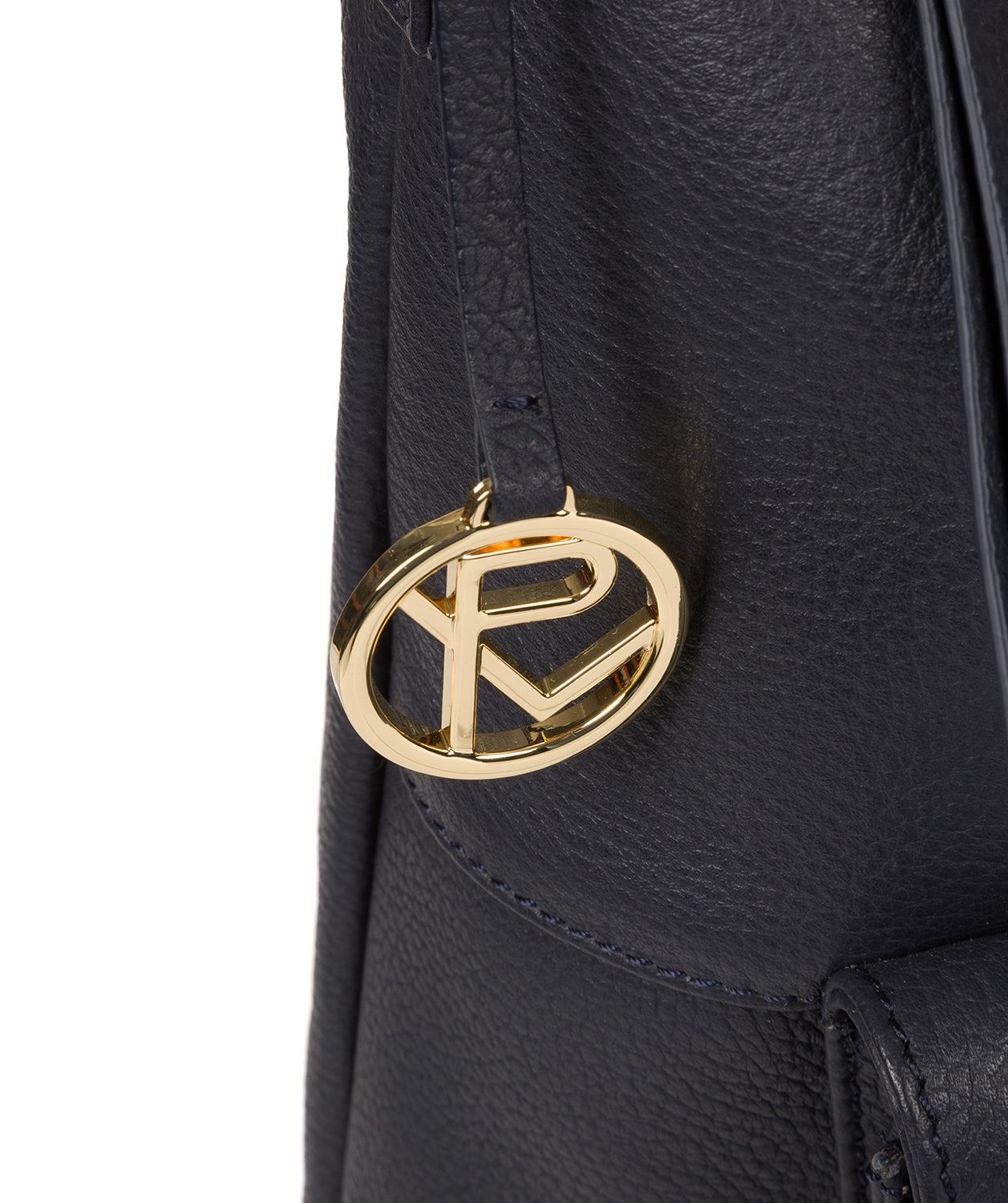 'Imogen' Navy Leather Shoulder Bag image 6