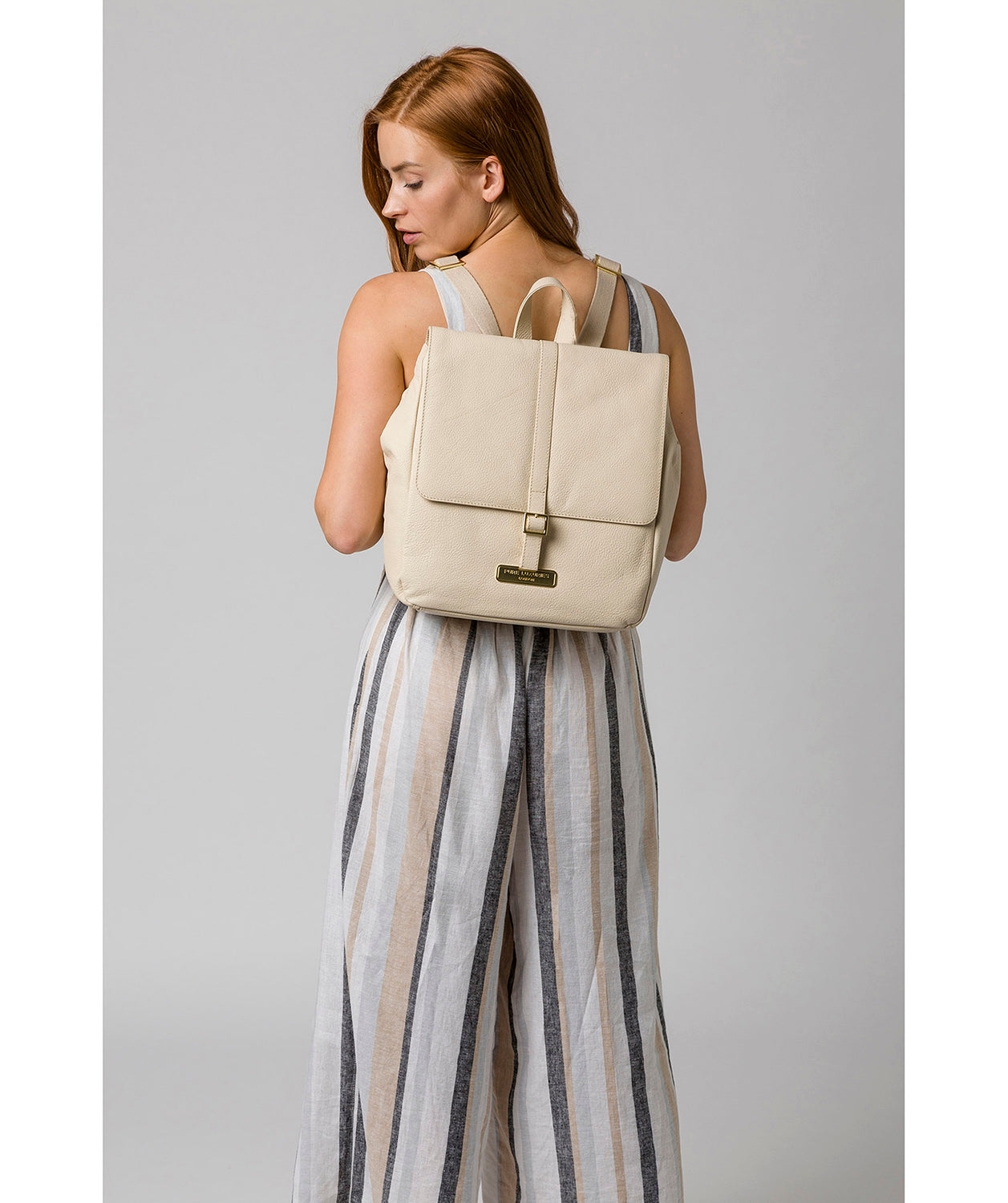 'Daisy' Frappe Leather Backpack