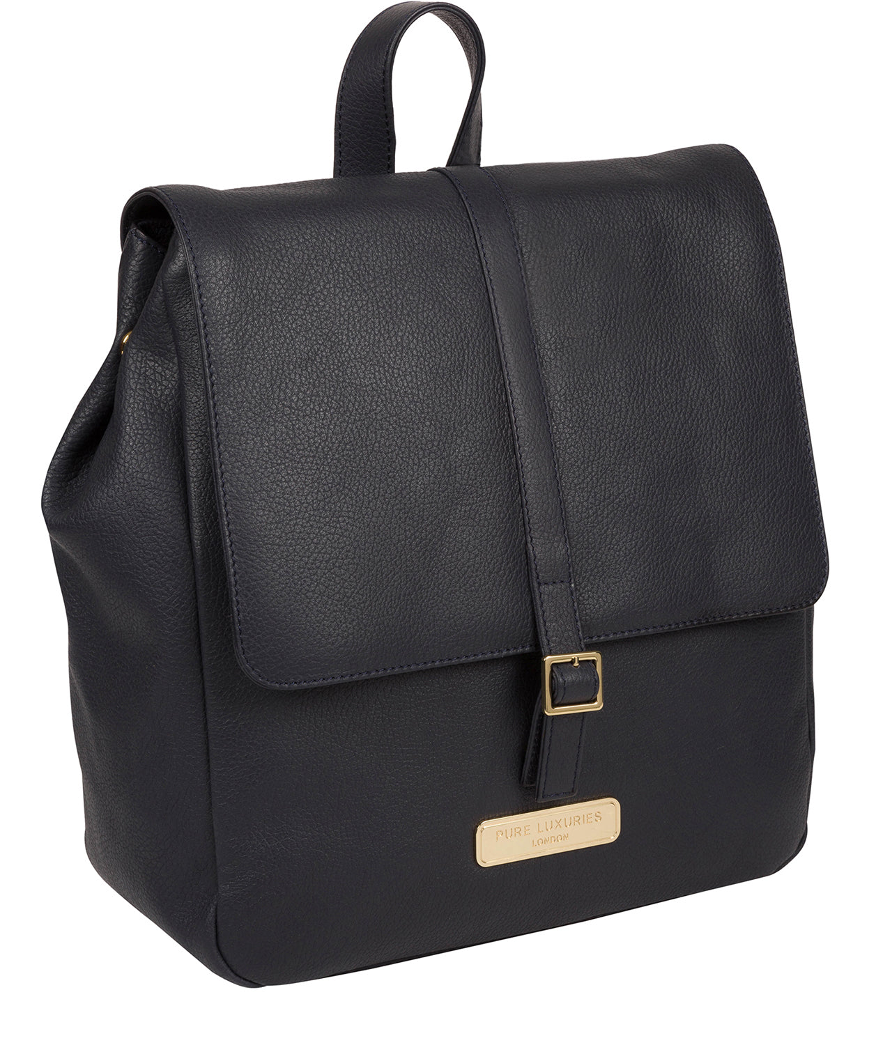 'Daisy' Navy Leather Backpack