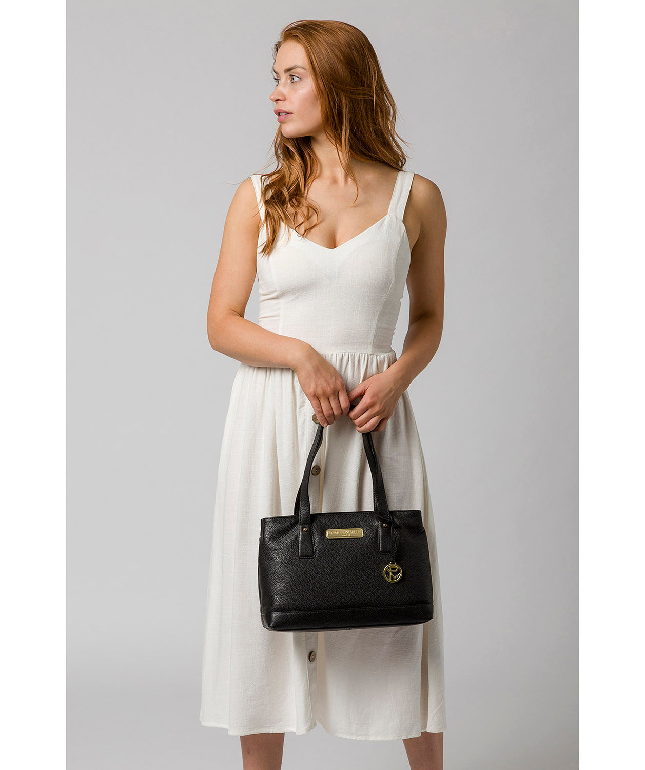 'Kate' Black Leather Handbag image 2