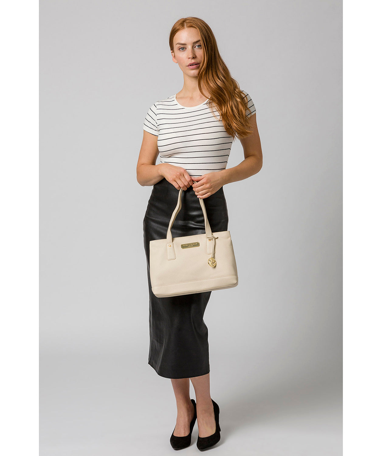 'Kate' Frappe Leather Handbag image 2