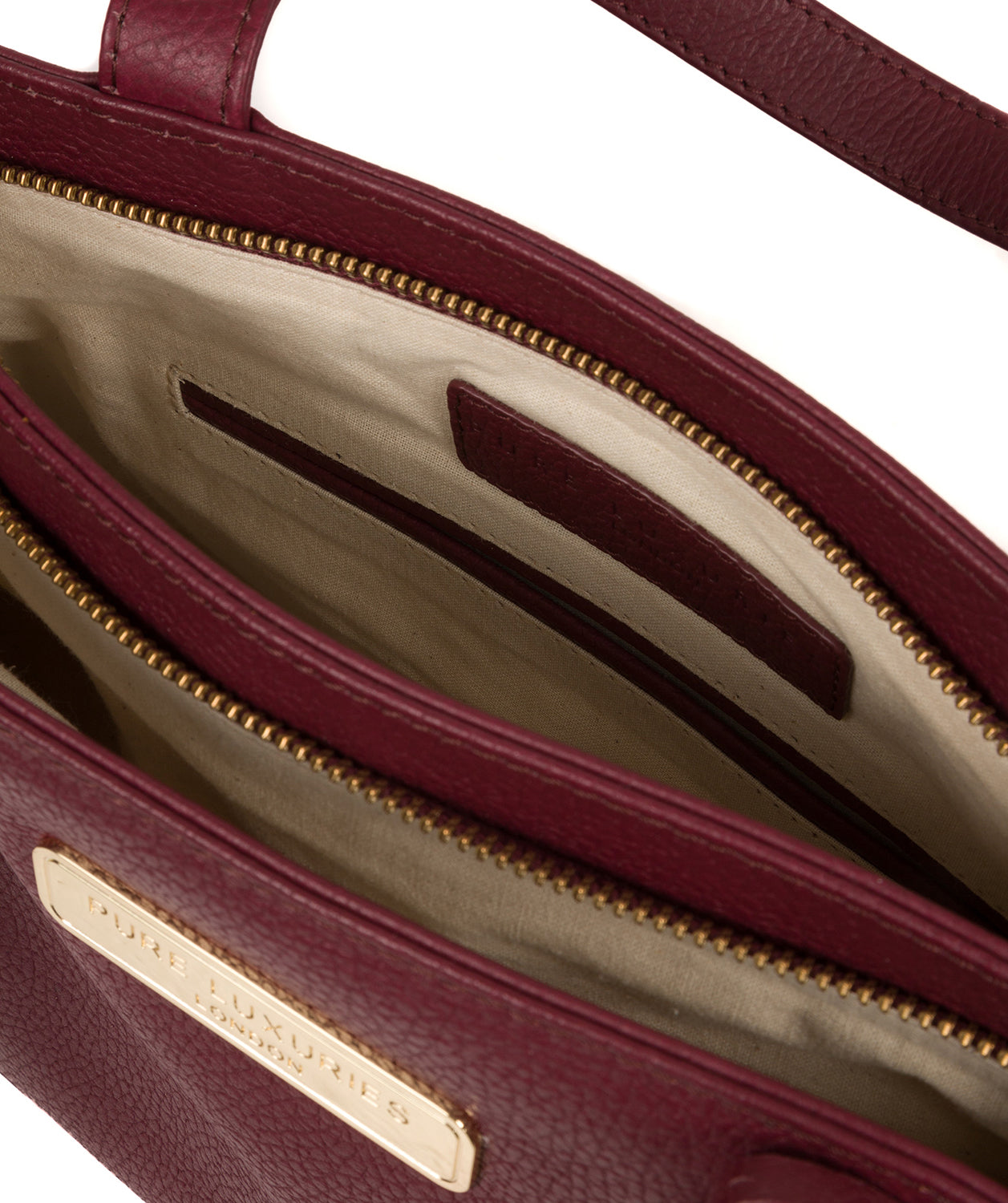 'Kate' Pomegranate Leather Handbag image 4