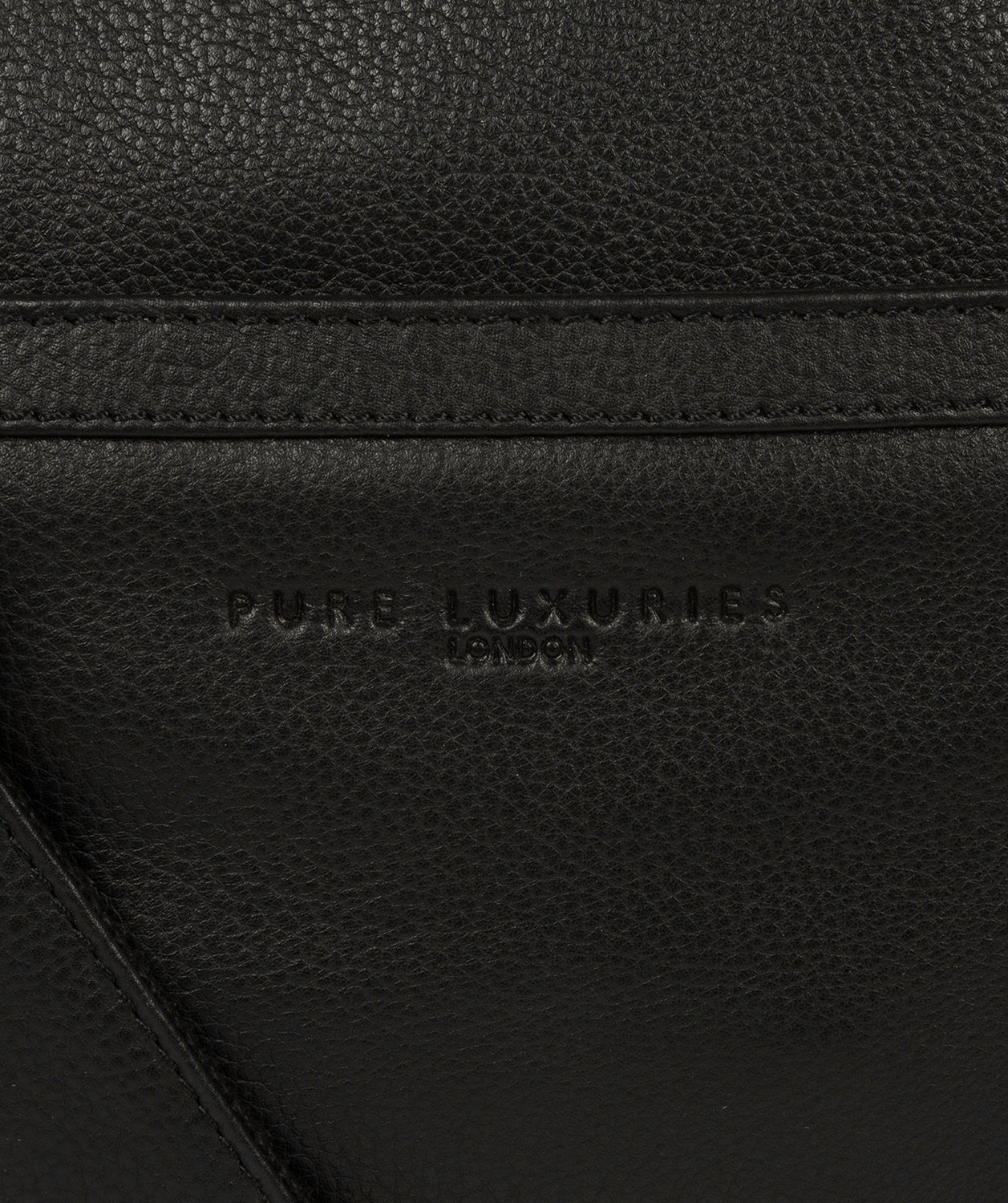 'Global' Black Leather Holdall Pure Luxuries London
