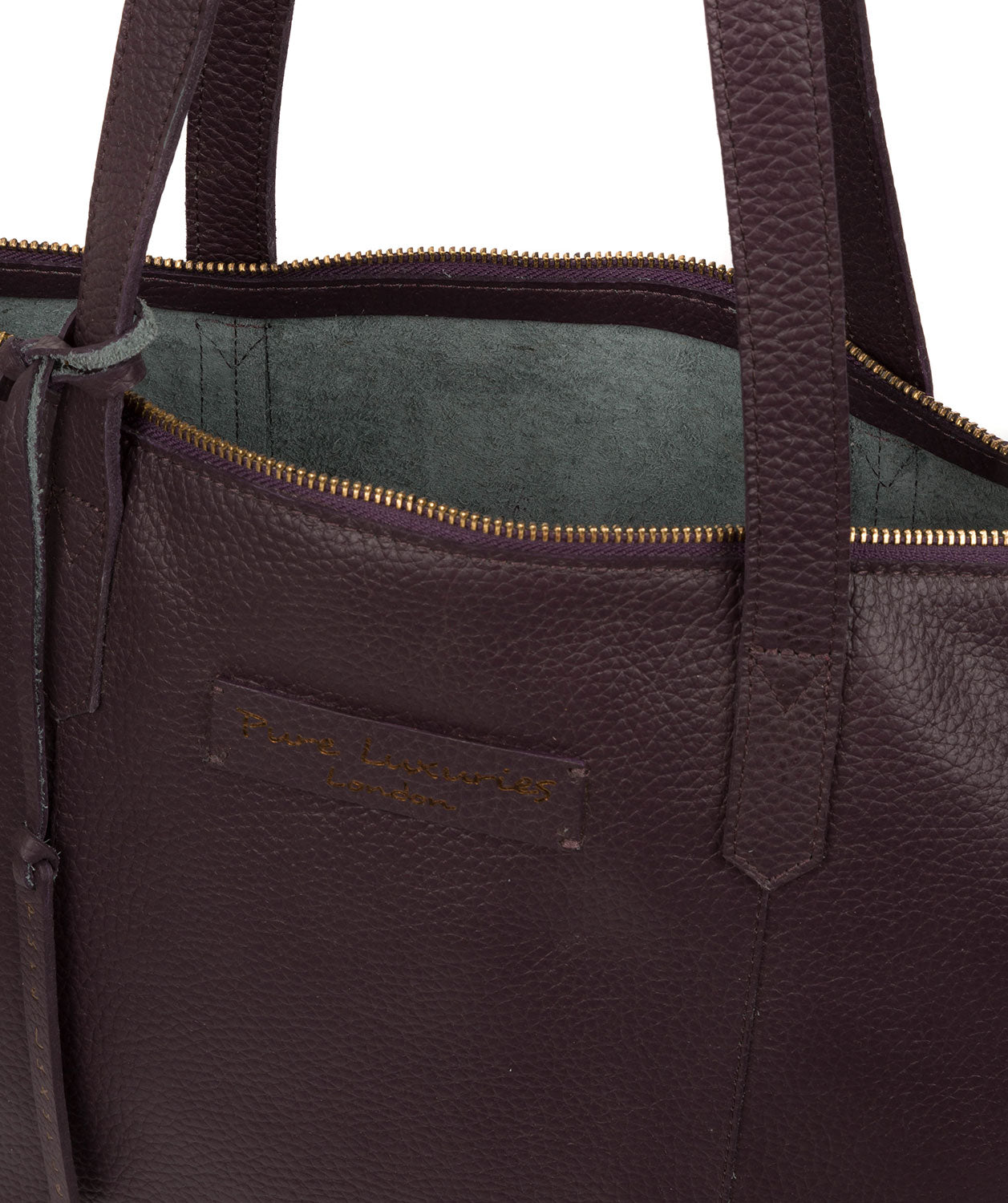 'Blendon' Plum Leather Tote Bag