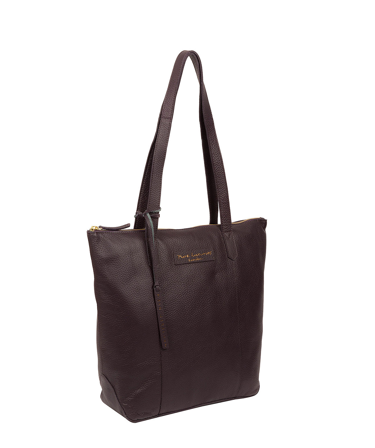 'Blendon' Plum Leather Tote Bag