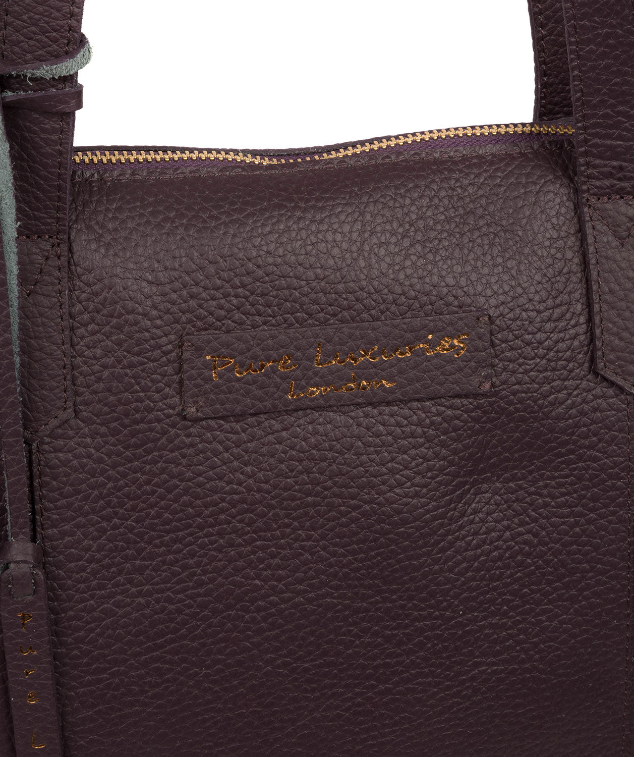 'Blendon' Plum Leather Tote Bag