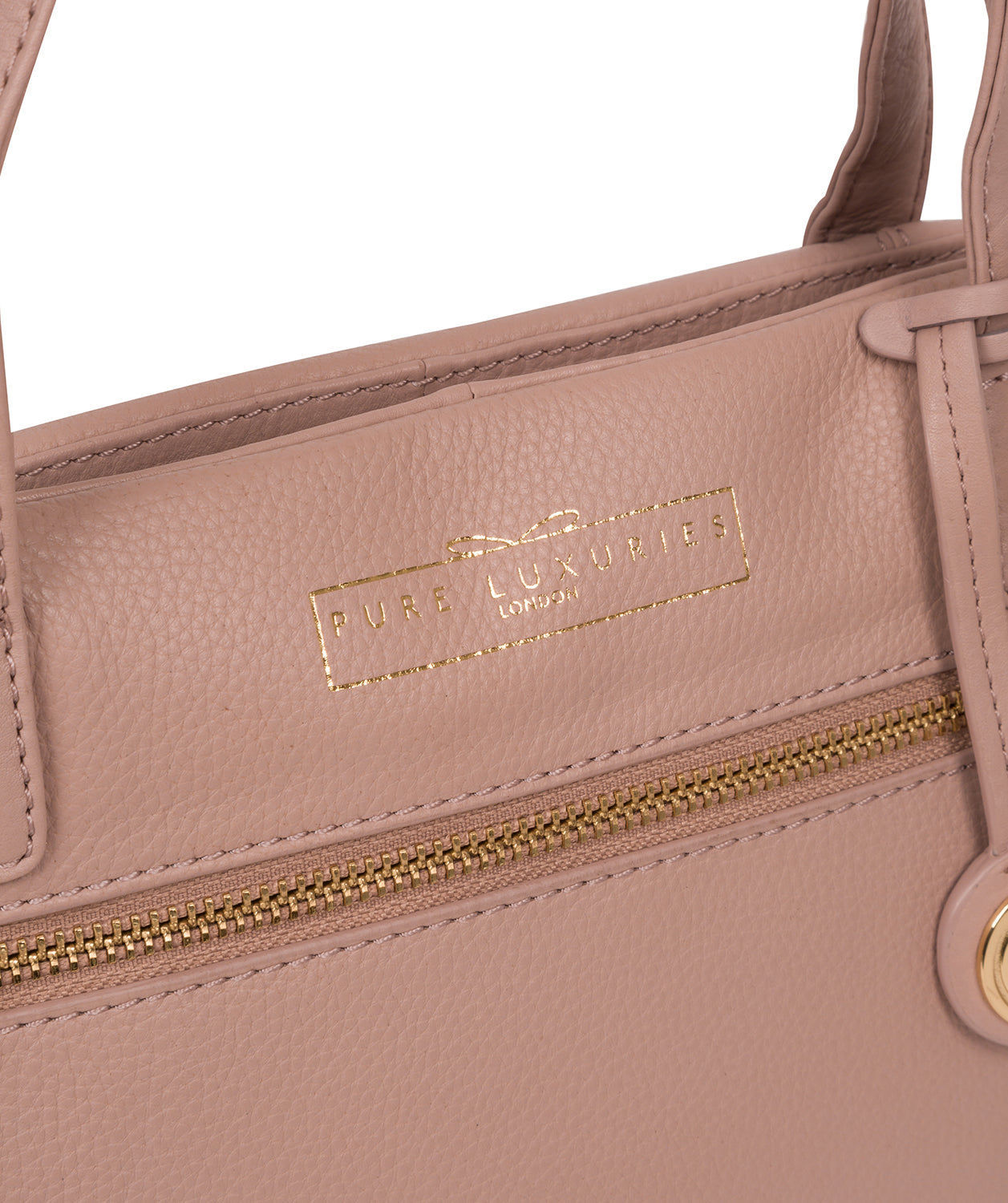 'Adley' Blush Pink Leather Handbag