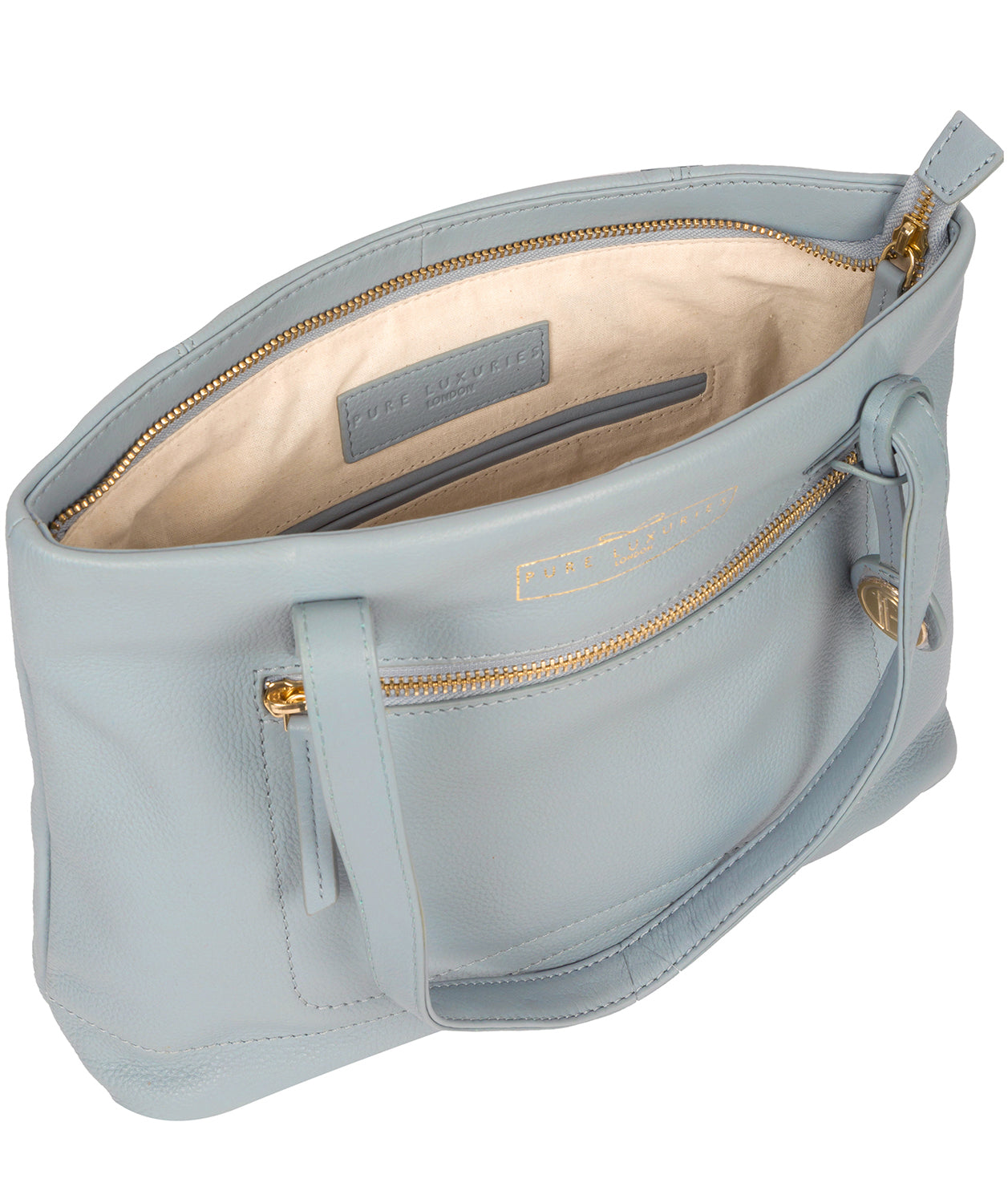 'Adley' Cashmere Blue Leather Handbag