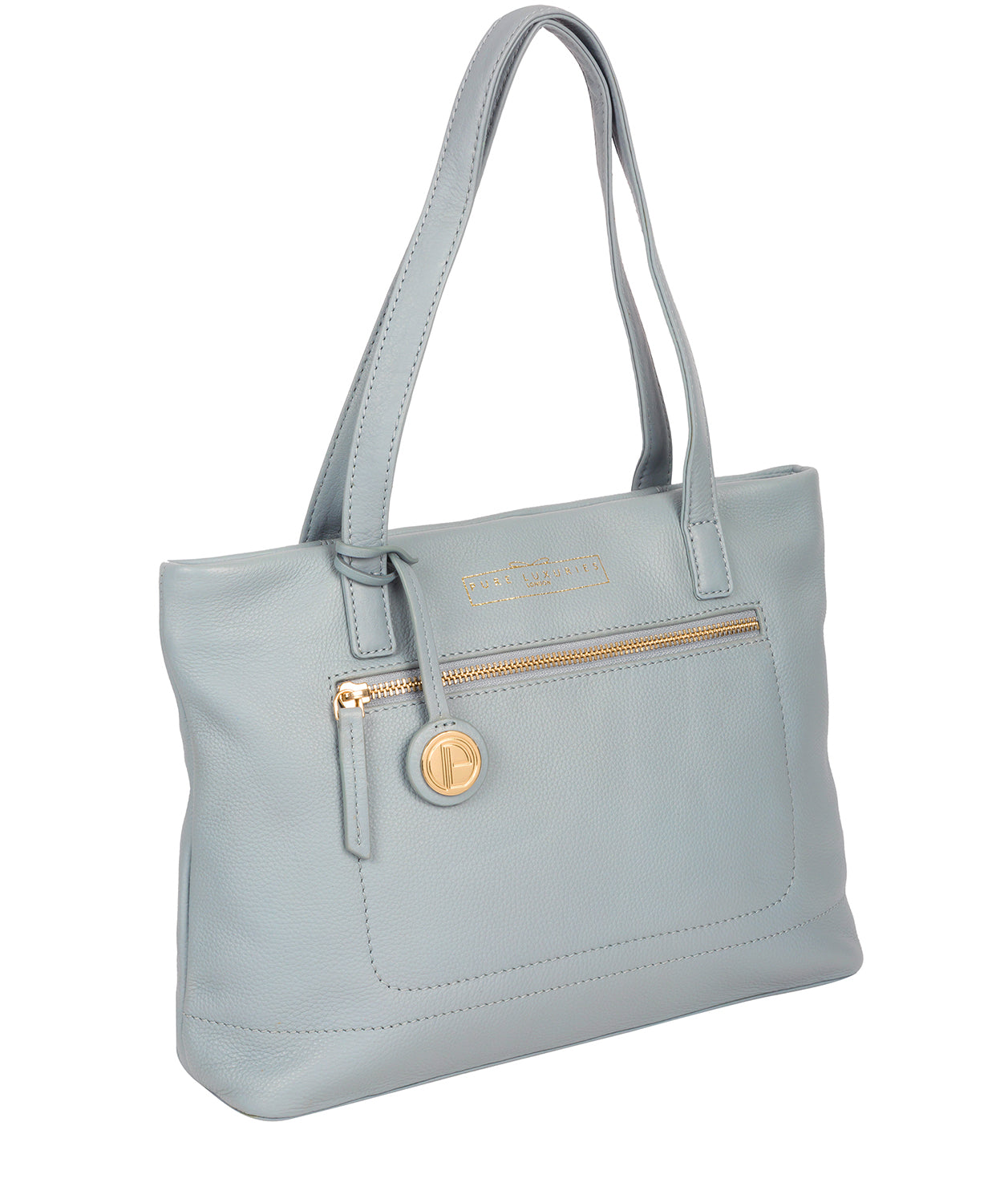 'Adley' Cashmere Blue Leather Handbag