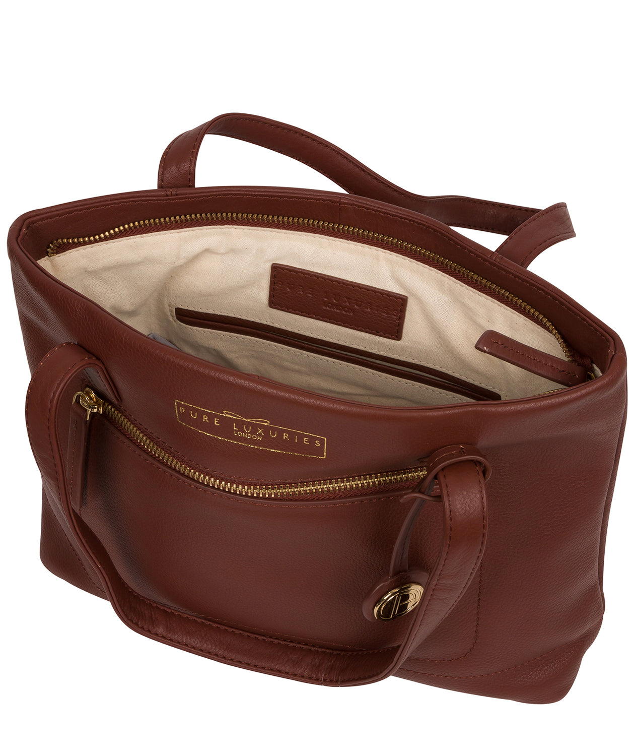 'Adley' Chestnut Leather Handbag