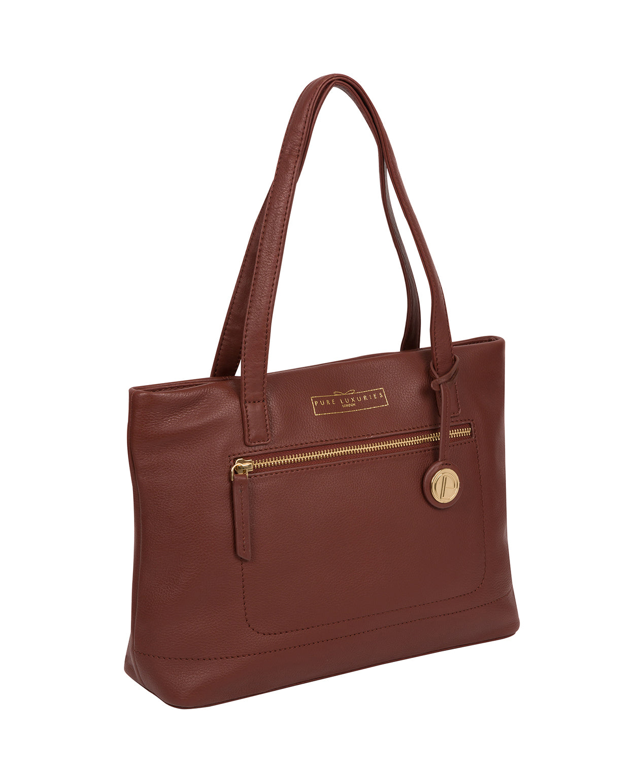 'Adley' Chestnut Leather Handbag