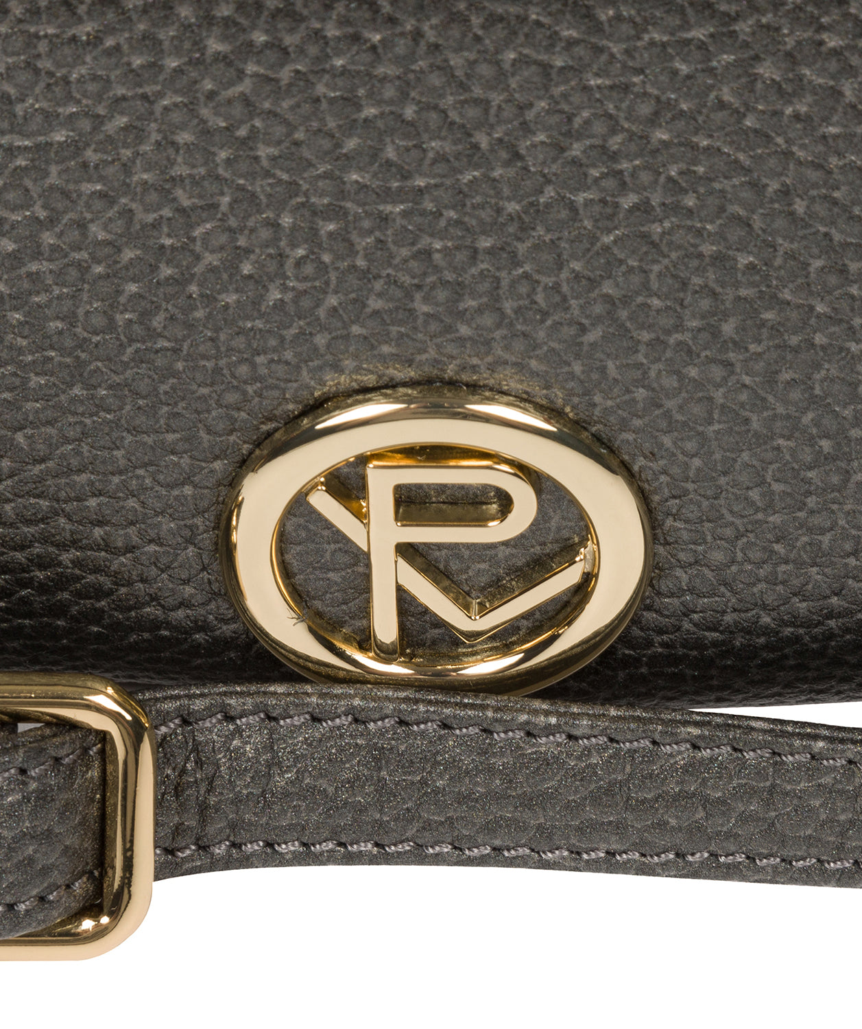 'Floria' Metallic Dark Silver Leather Cross Body Bag image 6