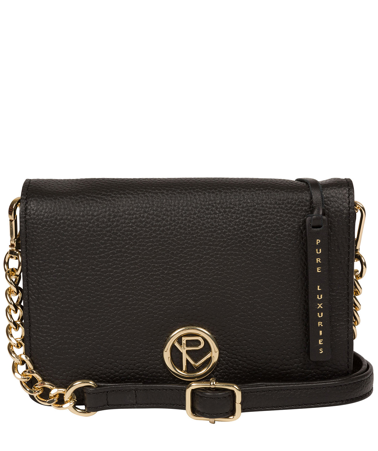 'Esmee' Black Leather Cross Body Bag image 1
