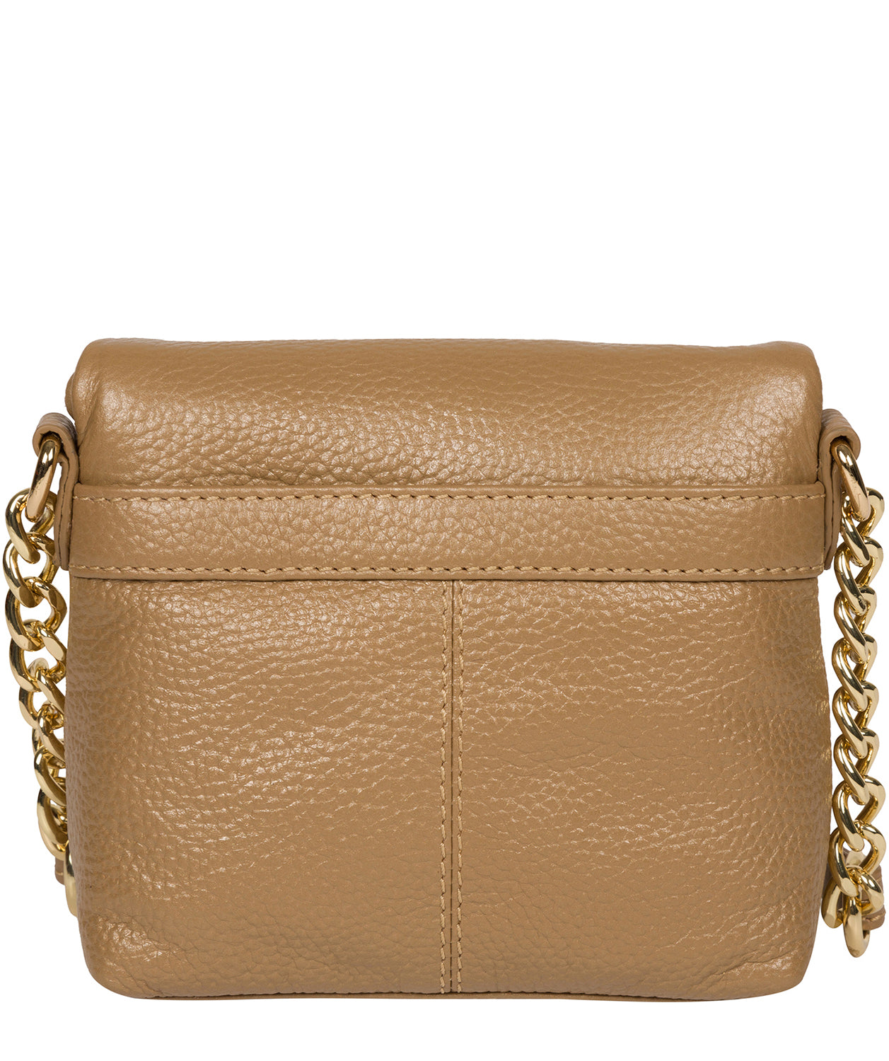 'Giselle' Metallic Champagne Leather Cross Body Bag image 3