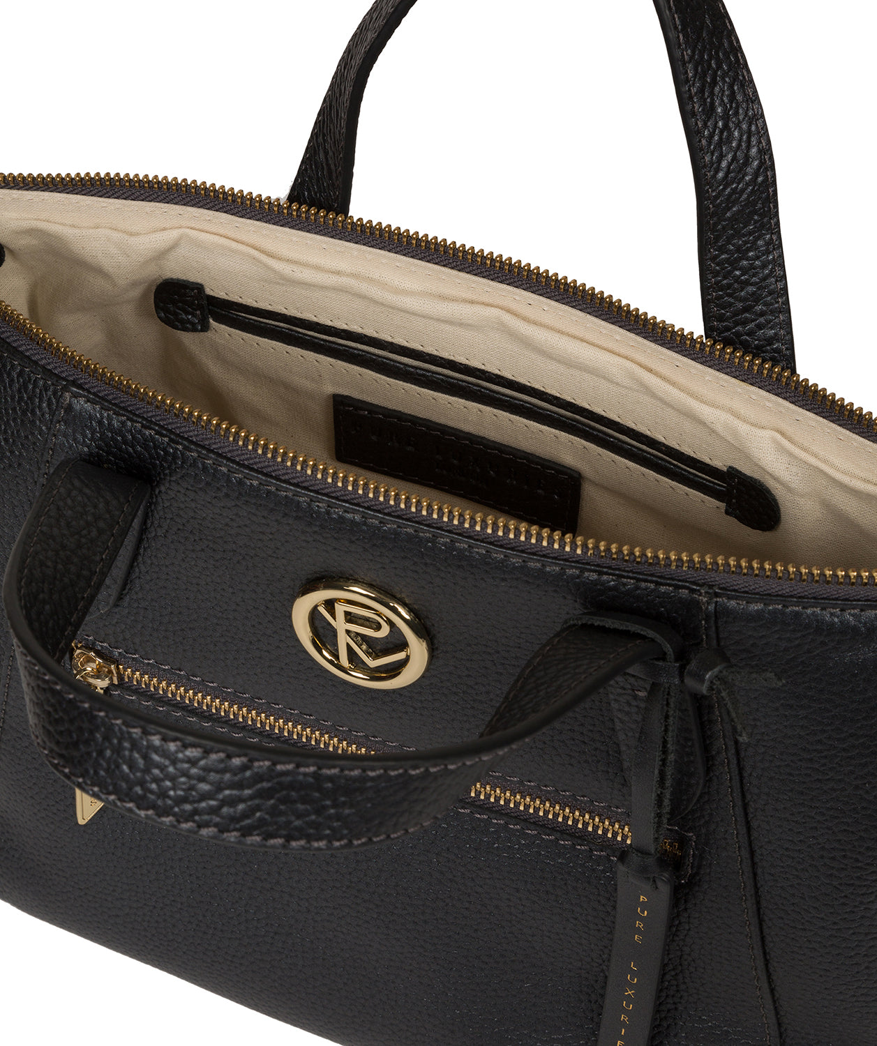 'Claudette' Metallic Blue Steel Leather Handbag image 4