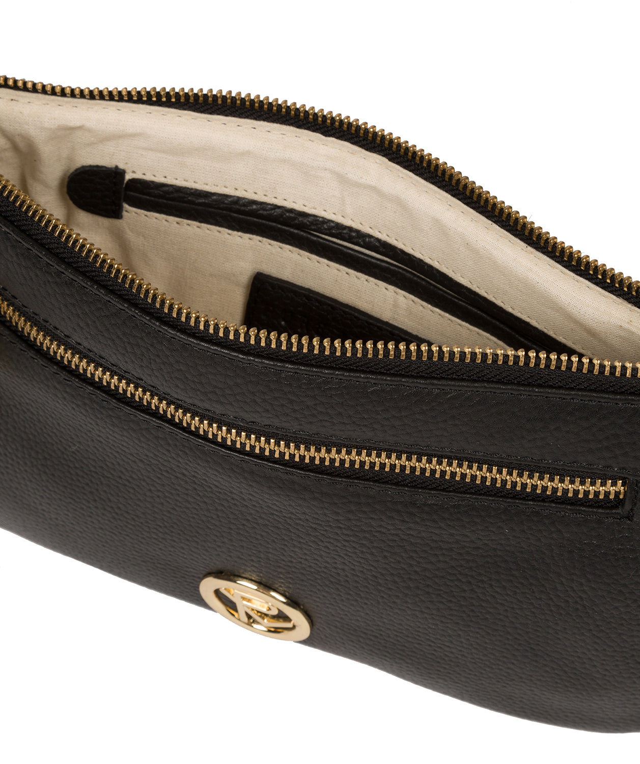 'Yvette' Black Leather Cross Body Bag image 4