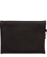 'Chalfont' Black Leather Clutch Bag