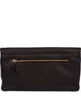 'Golders' Black Leather Clutch Bag