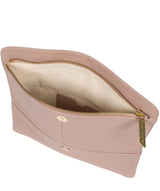 'Golders' Blush Pink Leather Clutch Bag