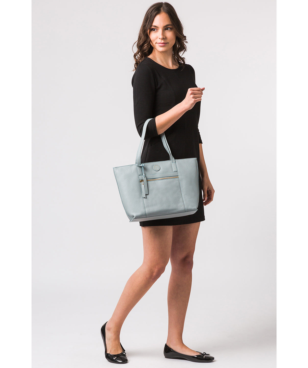 'Skye' Cashmere Blue Leather Handbag