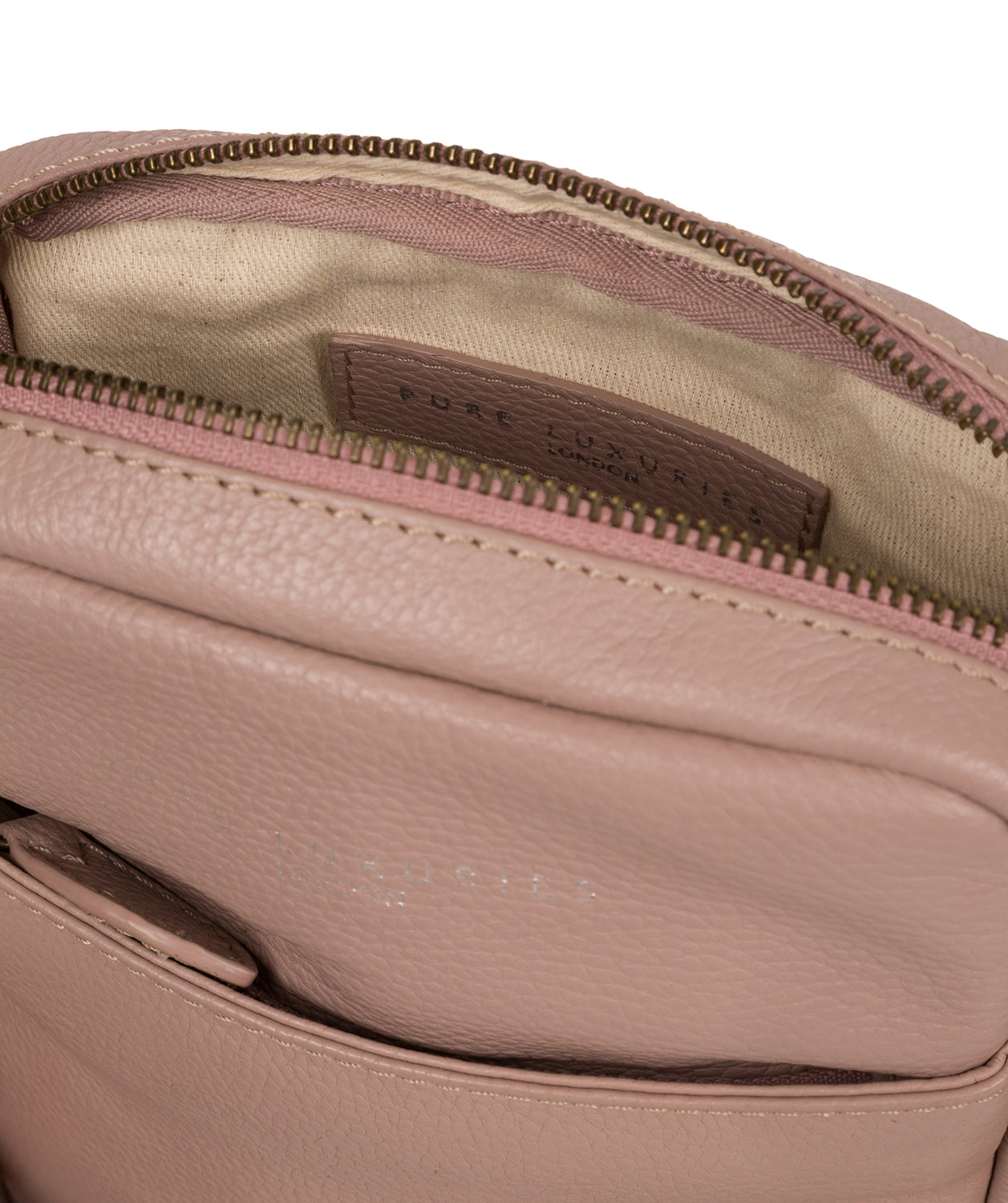 'Crew' Pink Leather Cross Body Bag
