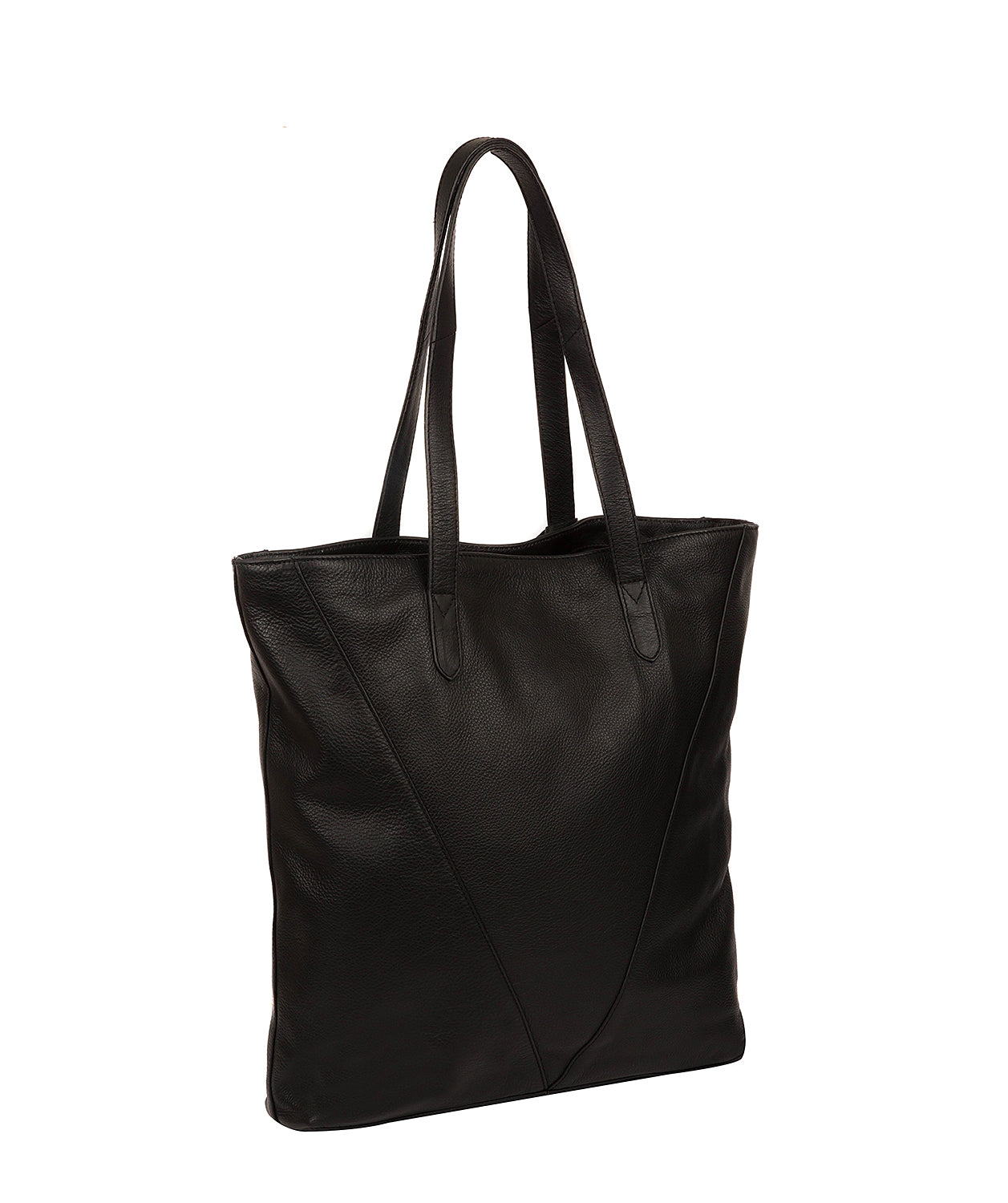 'Hatton' Black Leather Shopper Bag