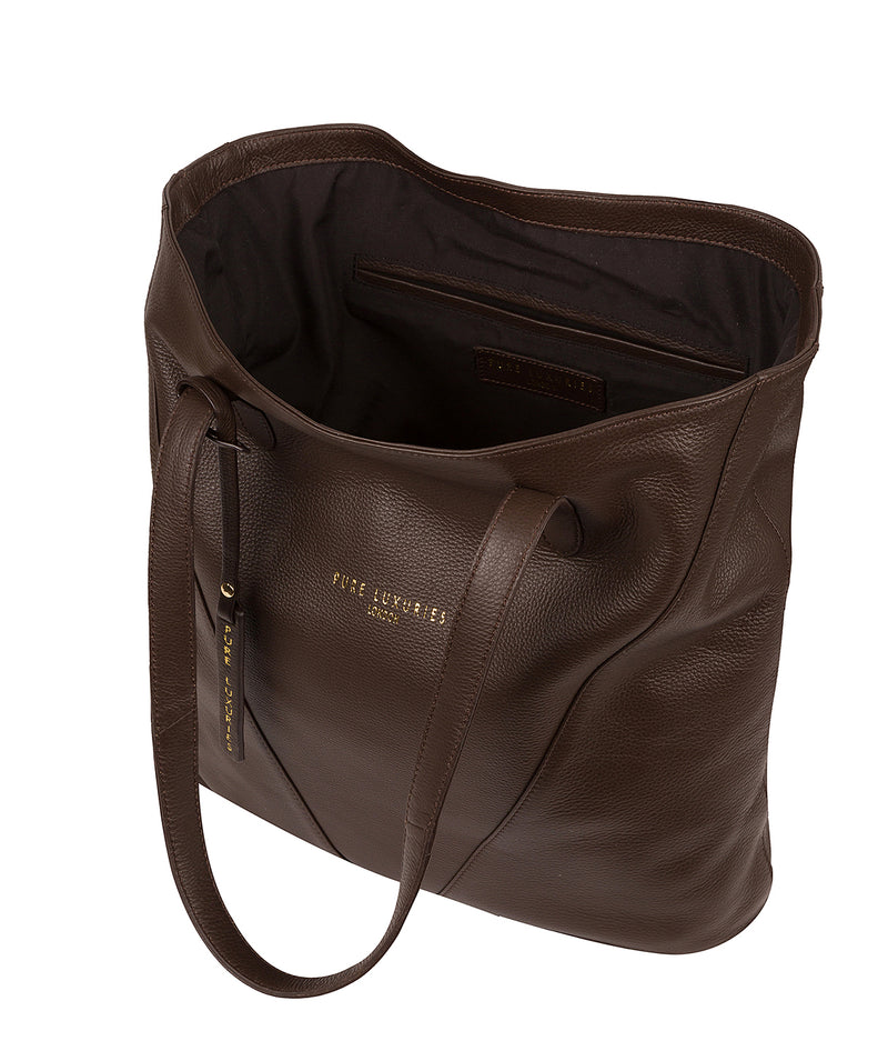 'Hatton' Choco Leather Shopper Bag