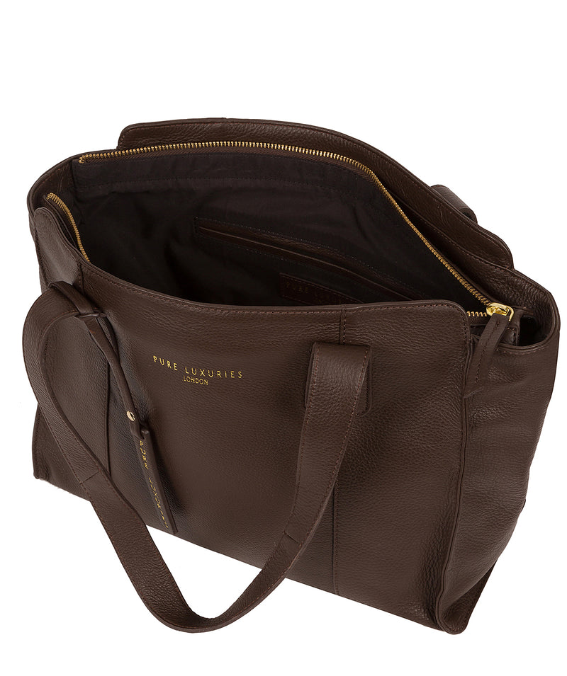 'Homerton' Choco Leather Handbag