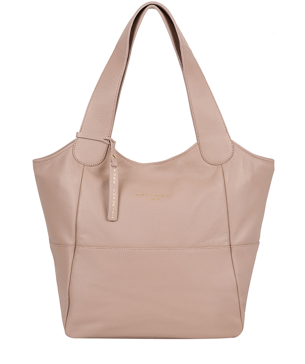 'Langdon' Blush Pink Leather Tote Bag