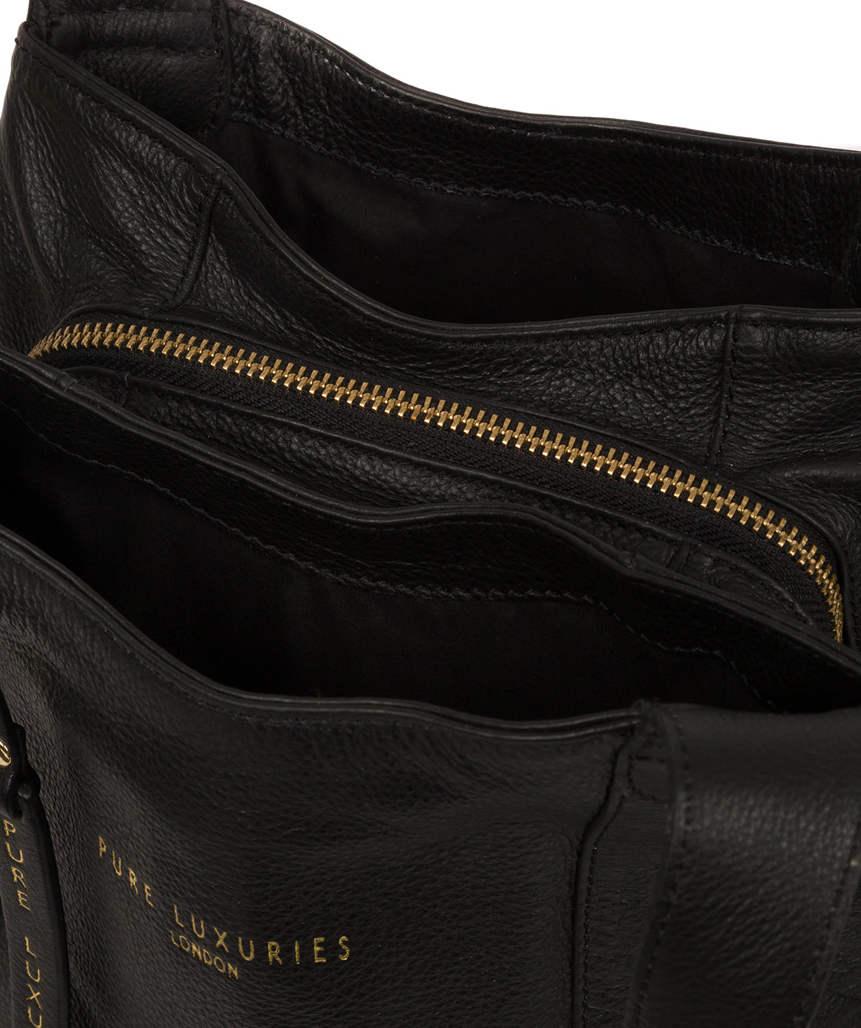 'Highbury' Black Leather Handbag