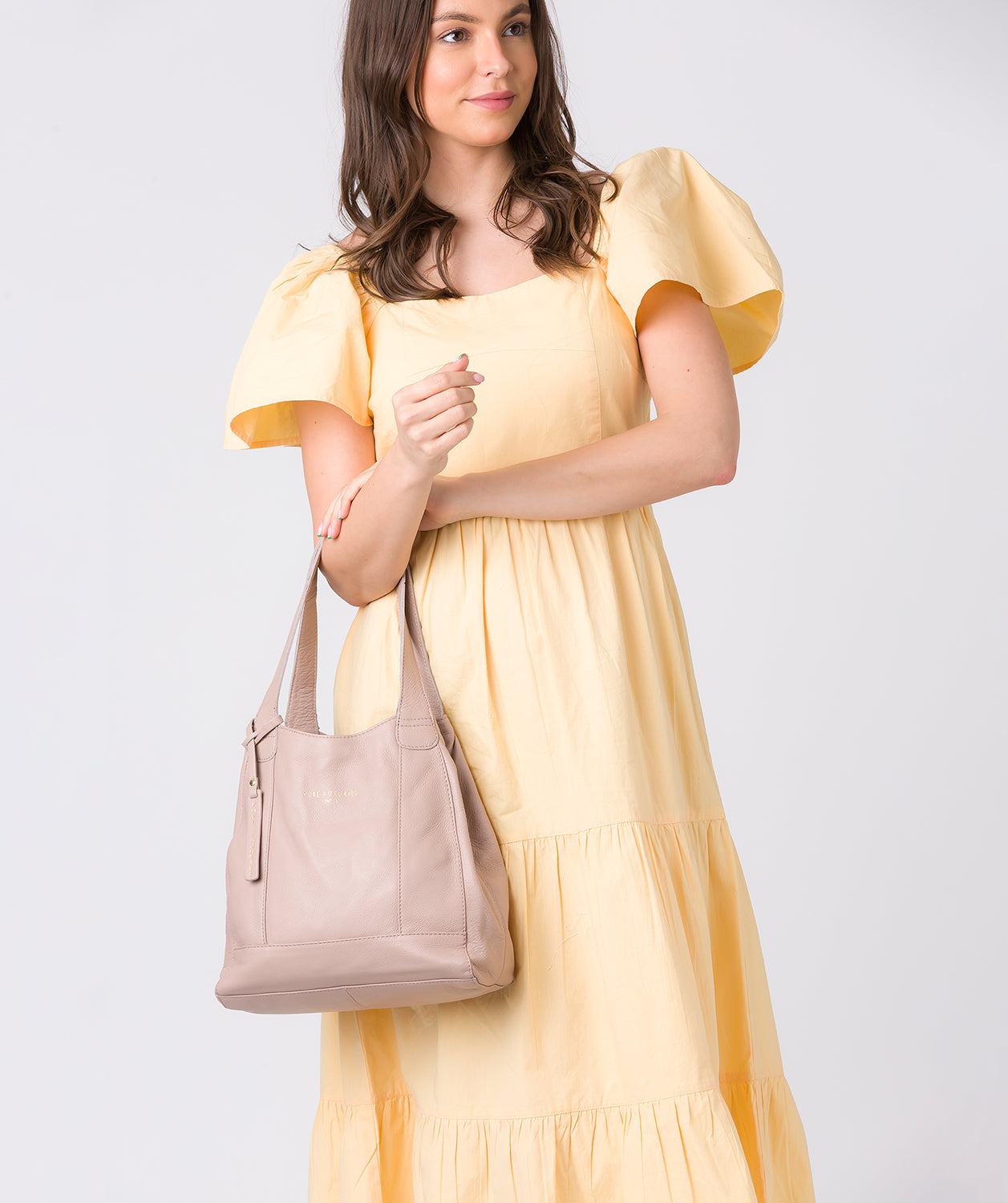 'Highbury' Blush Pink Leather Handbag