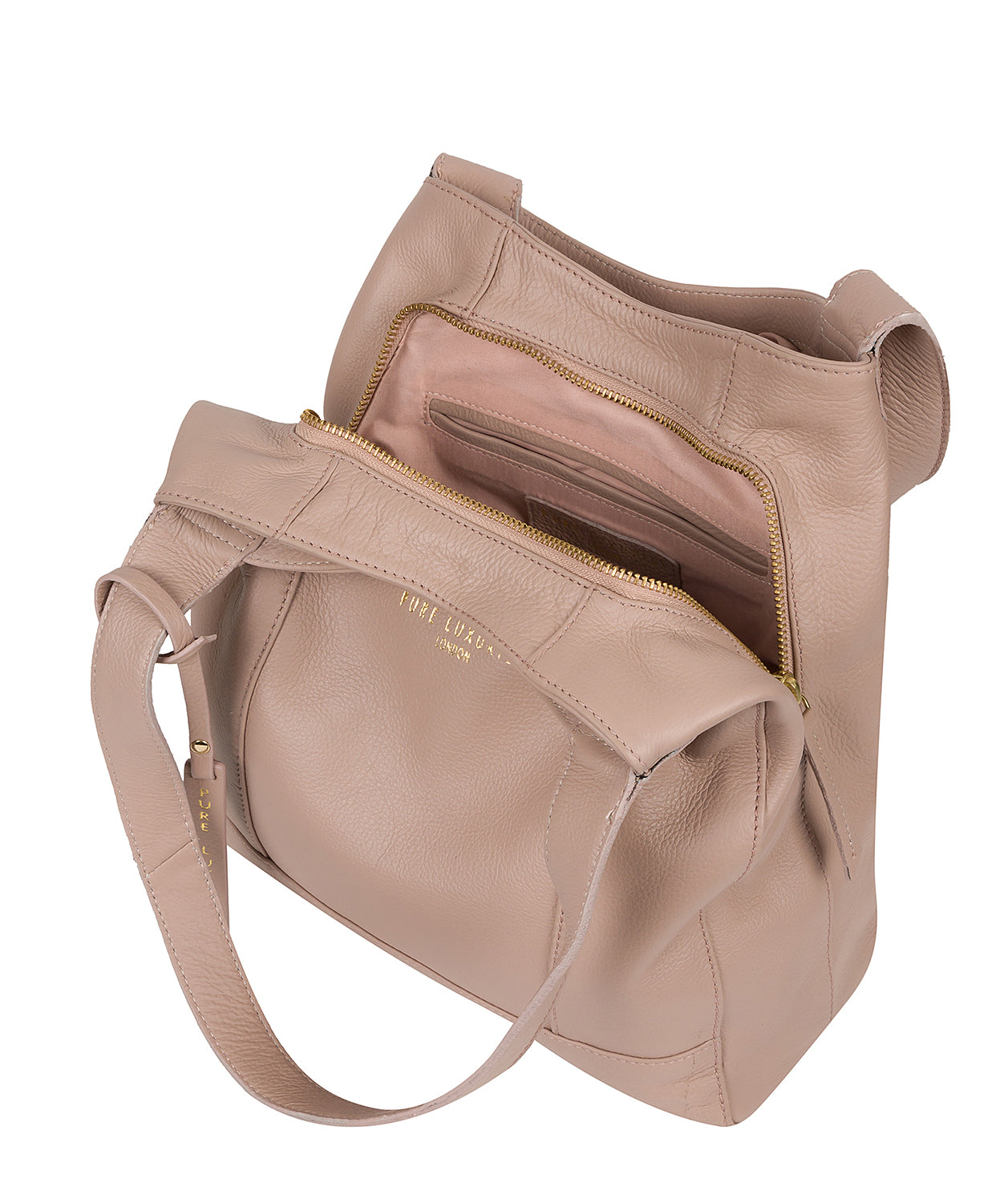 'Highbury' Blush Pink Leather Handbag